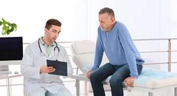 the doctor talks to the patient