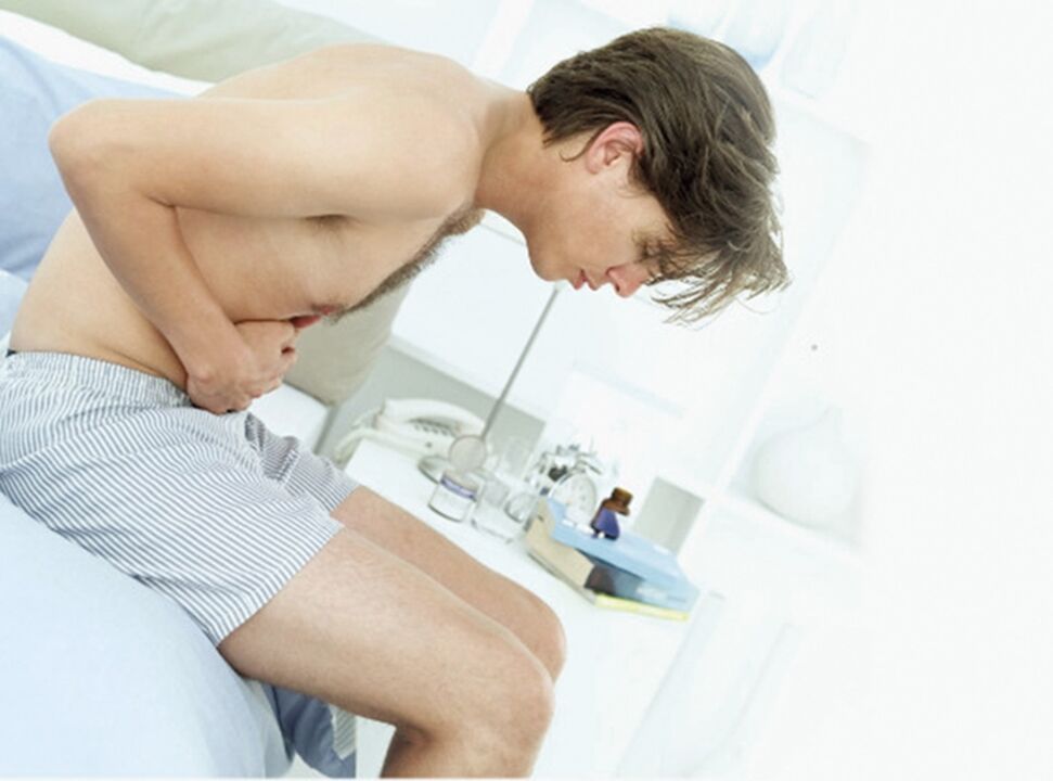 pain in a man with prostatitis